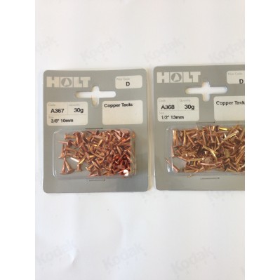 PRE-PACK COPPER TACKS 3/8" 10mm OR 1/2" 12mm